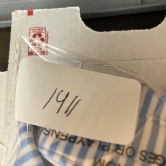 Mens Peter Millar Summer Comfort Polo Shirt Striped 2XL Blue White - Picture 8 of 8